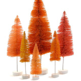 CHEER 6PC BRUSH CHRISTMAS TREE SETS <br> Six Brush Trees