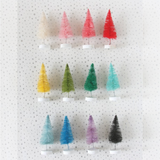 CHEER 6PC BRUSH CHRISTMAS TREE SETS <br> Six Brush Trees