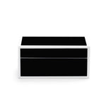 Individual Product - BLACK LACQUER KEEPSAKE BOX WITH WHITE TRIM