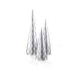 CHECKERED 3PC LARGE DECORATIVE GLASS TREE BUNDLE