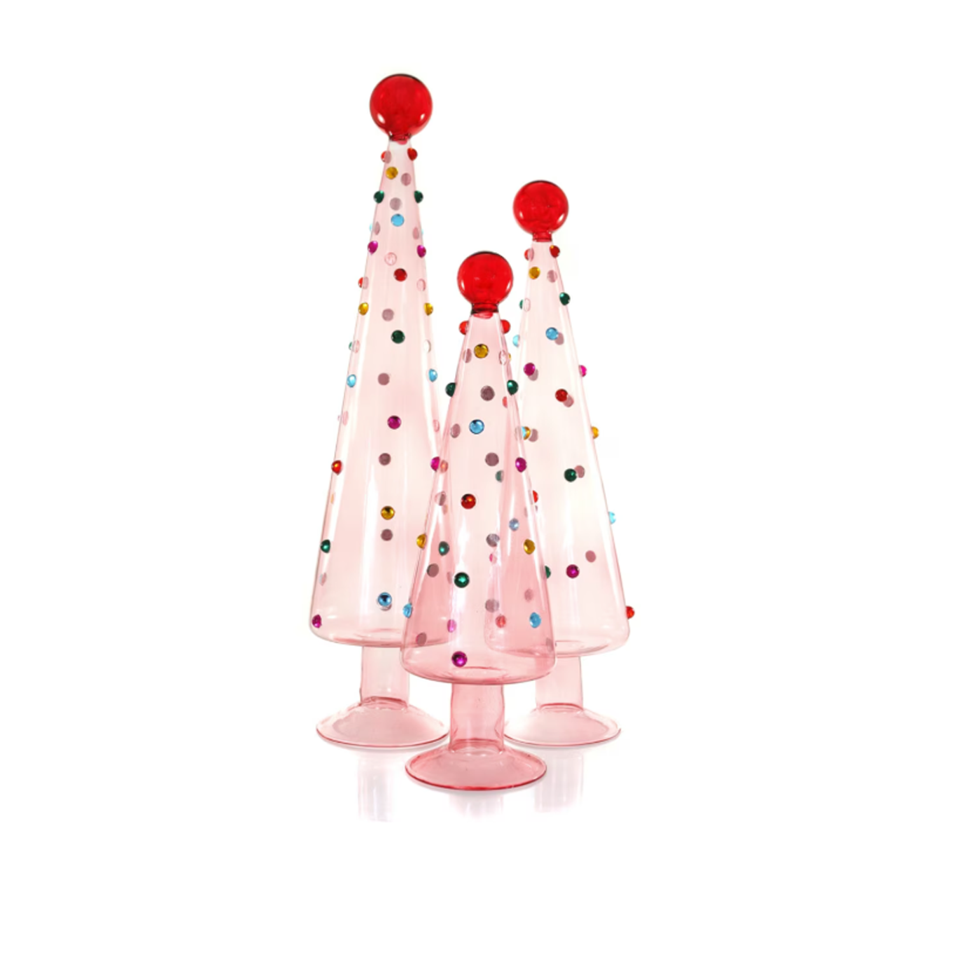 DOTTED 3PC GLASS TREE BUNDLE