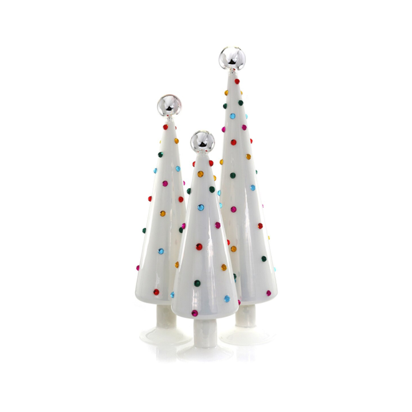 DOTTED 3PC GLASS TREE BUNDLE