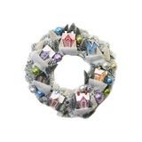 FROSTED VILLAGE WREATH