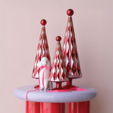 Harlequin 3 Piece Glass Christmas Tree Bundle