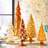 WARM YELLOW 5PC HUE GLASS TREE BUNDLE