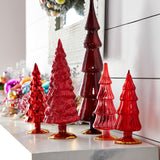 RED 5PC HUE GLASS TREE BUNDLE