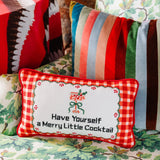Have Yourself a Merry Little Cocktail Needlepoint Pillow