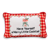 Have Yourself a Merry Little Cocktail Needlepoint Pillow