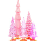 PINK 5PC HUE GLASS TREE BUNDLE