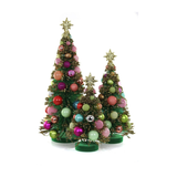 MERRY & BRIGHT 3PC DECORATIVE TREE BUNDLE