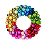 ORNAMENT ENCRUSTED WREATH - RAINBOW