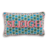 Sleigh Needlepoint Christmas Pillow