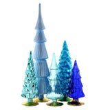 BLUE 5PC HUE GLASS TREE BUNDLE