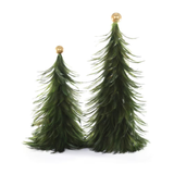 FEATHERED 2PC DECORATIVE TREE BUNDLE