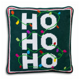 HO-HO-HO Needlepoint Christmas Pillow