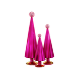 3 PC Modern Pleated  Glass Tree Bundles