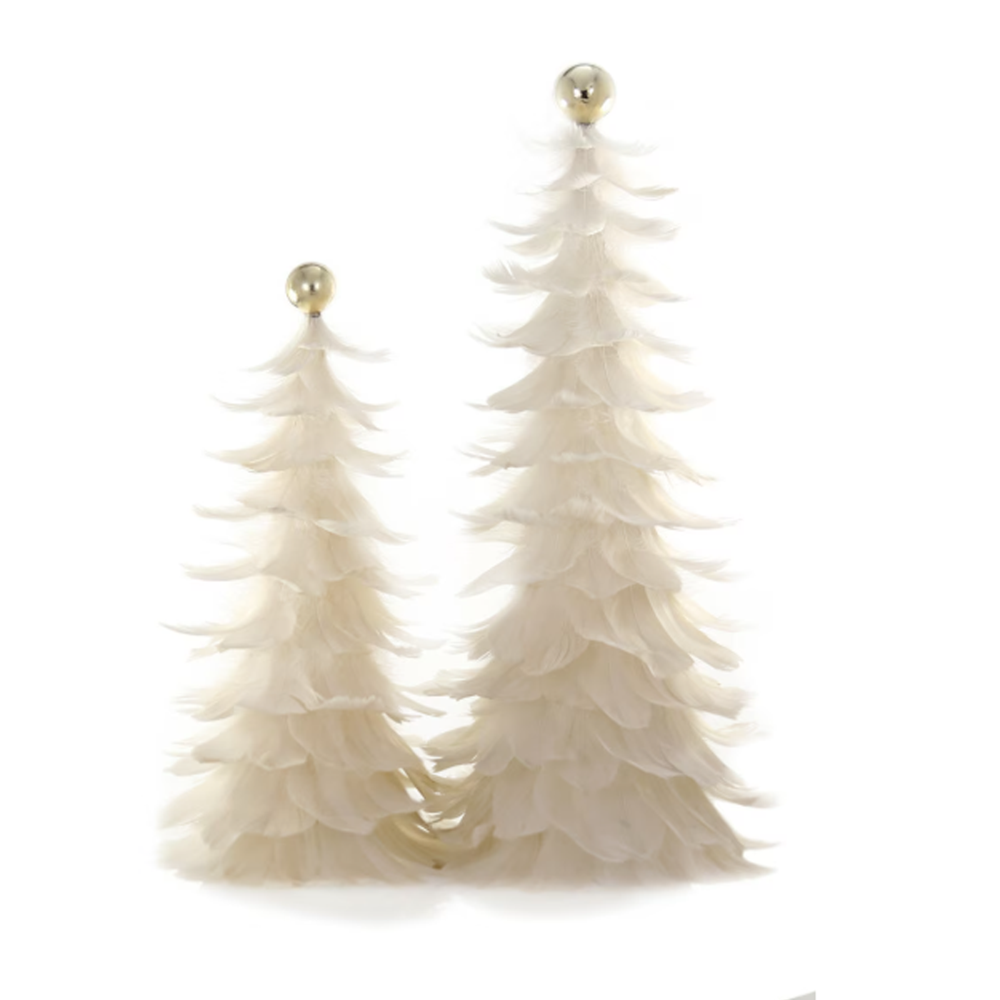 FEATHERED 2PC DECORATIVE TREE BUNDLE