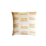 brown and white throw pillow