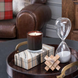 PARK CITY 4PC & 5PC SETs <br>Redwood Candle, Decorative Box, Wooden Sculpture, Hourglass, Leather Tray (5PC Only)