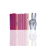 Pink Bookshelf Bundle with Peace Sign Hand