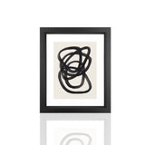 SKYLER 2 PC SET <br> Black and White Framed Abstract Art Prints