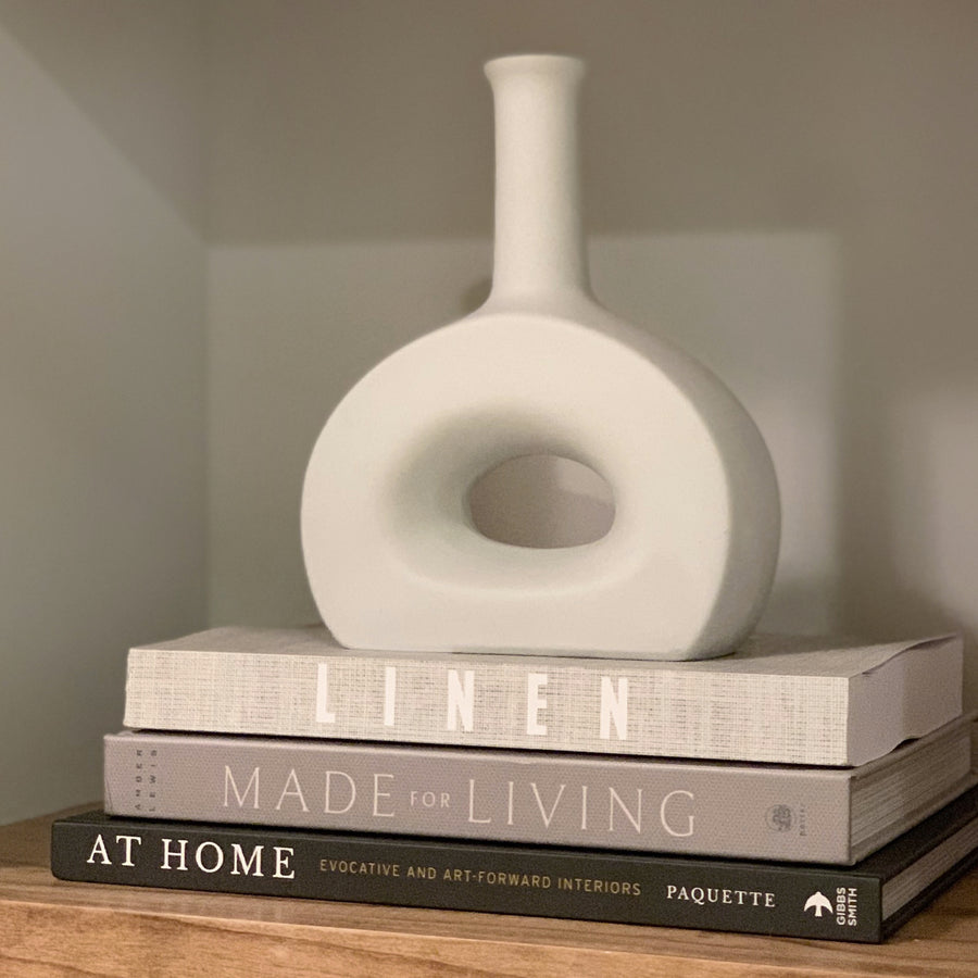 DEL MAR 4 PC SET Porcelain Sculpture, 3 Designer Books