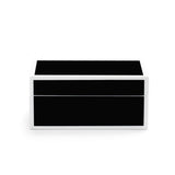 Individual Product - BLACK LACQUER KEEPSAKE BOX WITH WHITE TRIM