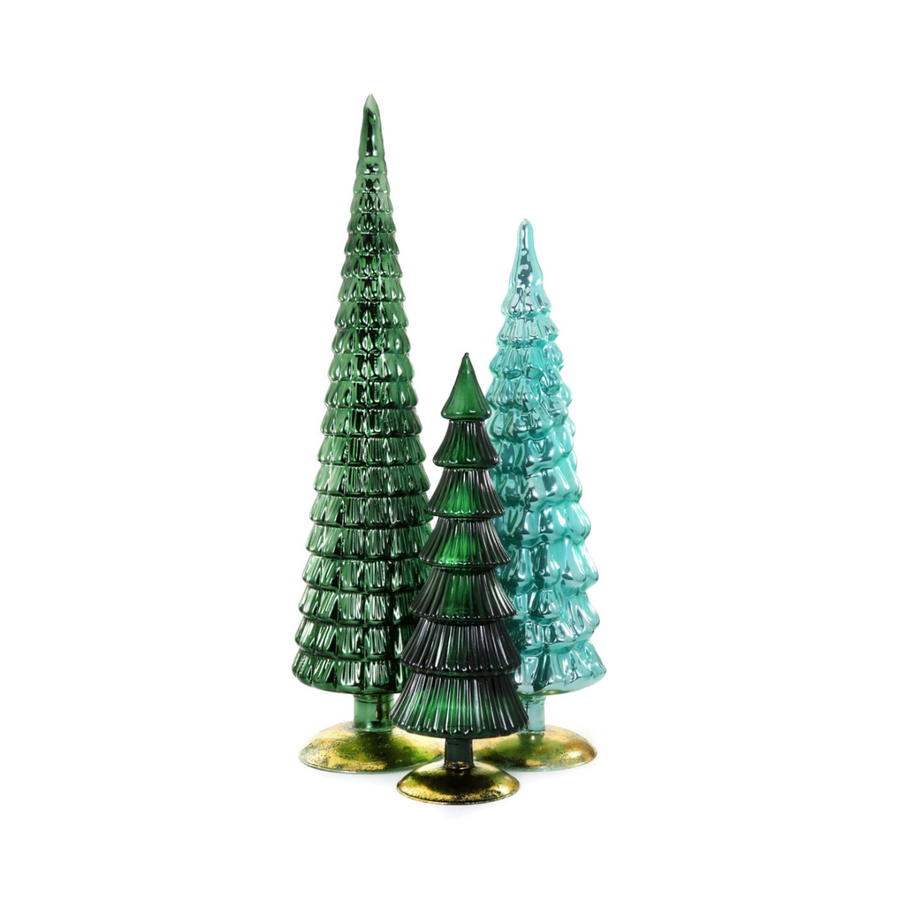 Assorted Wood Christmas Tree Ornaments (Set of 4) - Christmas Tree Color
