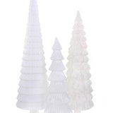Large Colored Glass Christmas Trees - Sets of Three
