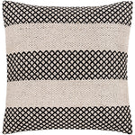 black and white striped throw pillow