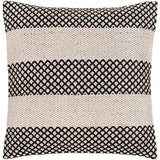 black and white striped throw pillow