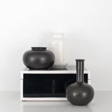 Sets - HILLS 4 PC SETS <br>Trio Of Mini Vases, Black Lacquer Box