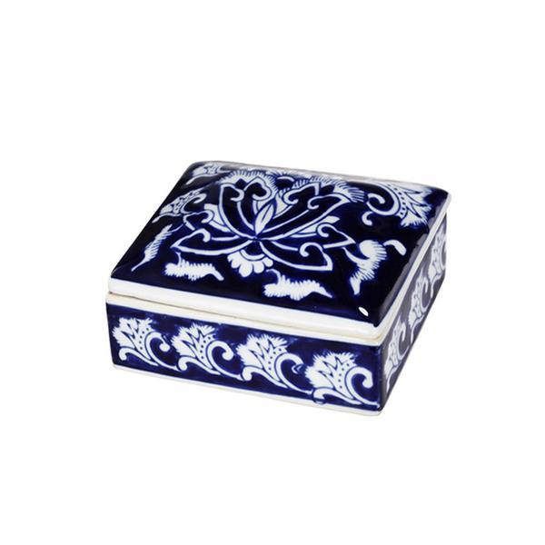 Blue and white porcelain designed box