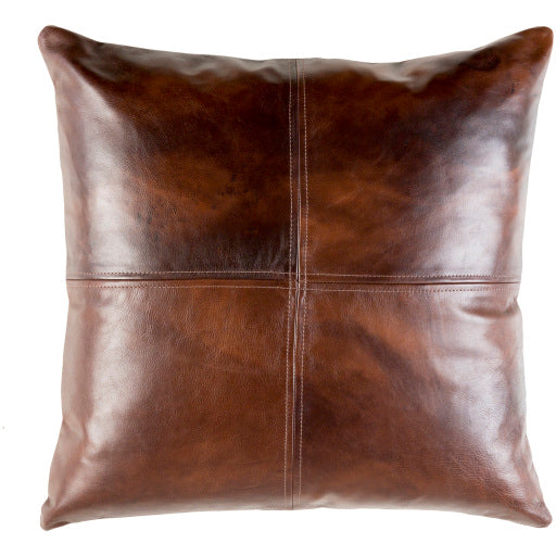 Leather Wyoming State Accent Pillow